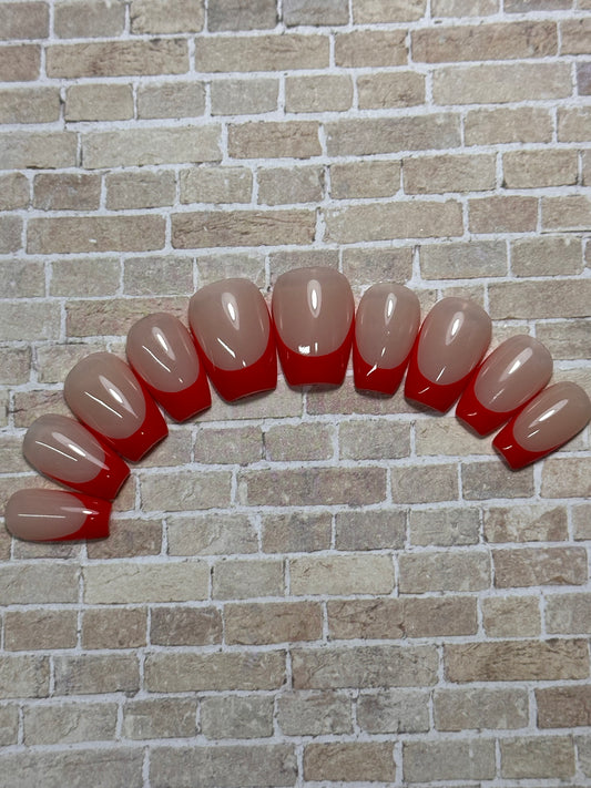 Frenchies In Red Pre-Designed Press-On Nail Set