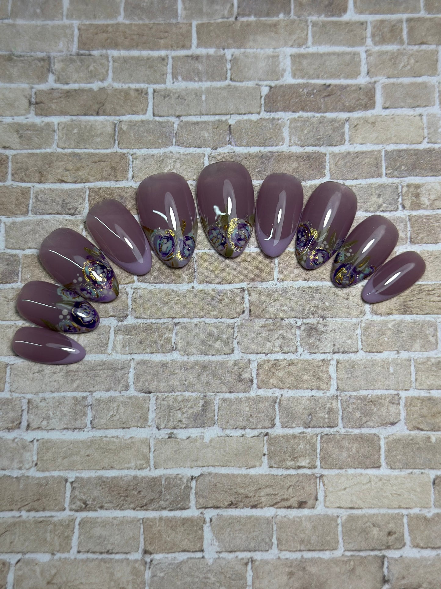 Purple Passion Pre-Designed Press-On Nail Set