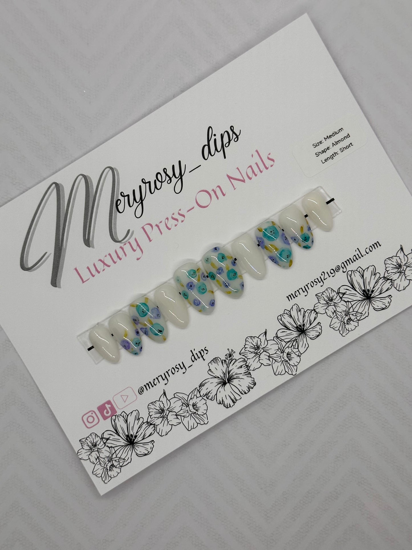 Blossoming Flowers Pre-Designed Press-On Nail Set